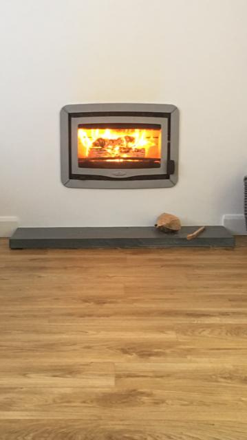 Charnwood inset wood burning stove, installed in Maidstone home